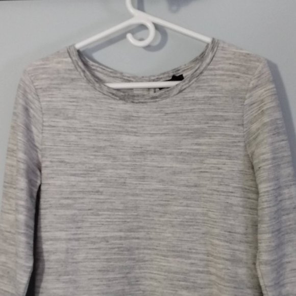 Gap gray/white veragated striped back zip tunic dress, size M - Picture 2 of 11